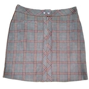 New With Tags! Blue Blush Plaid Faux Suede Mini Skirt Size Medium